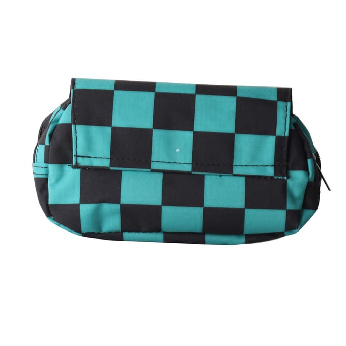 Etui Grote Capaciteit Dubbele Compartimenten Ruitjespatroon Etui voor Student School black