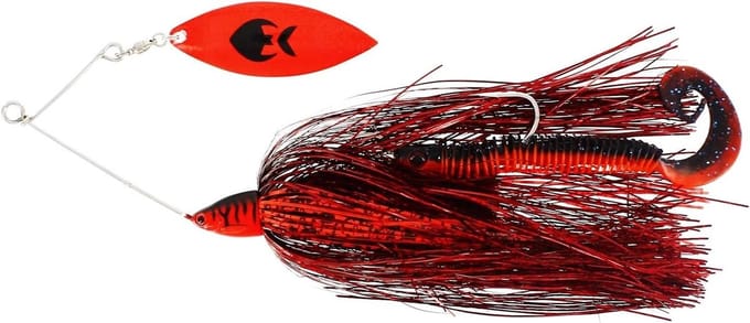 Spinnerbait Kunstaas - Vis Aas - Roofvis Vangen - Verwisselbaar Spinnerblad - 65 gram - Flash Red