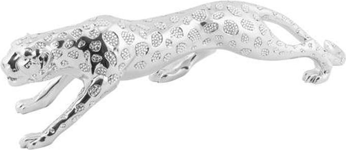 LEOPARD 09E 31CM SILVER WITH DIAMOND