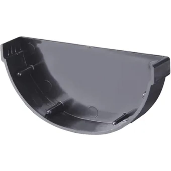 Martens Mastgooteindstuk - Pvc - Antraciet - 100mm