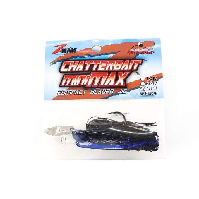 Zman Chatterbait Mini Max Sinking Lure 1/2 Oz Zwart Blauw (8958)