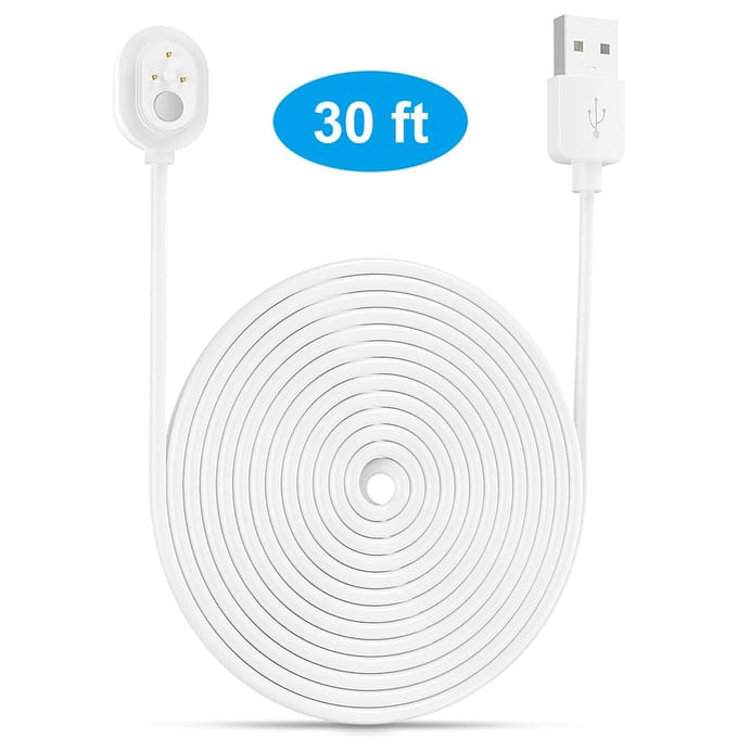 Stroomkabel voor Arlo Ultra 4K UHD Magnetische oplaadkabel Waterdicht 9M wit