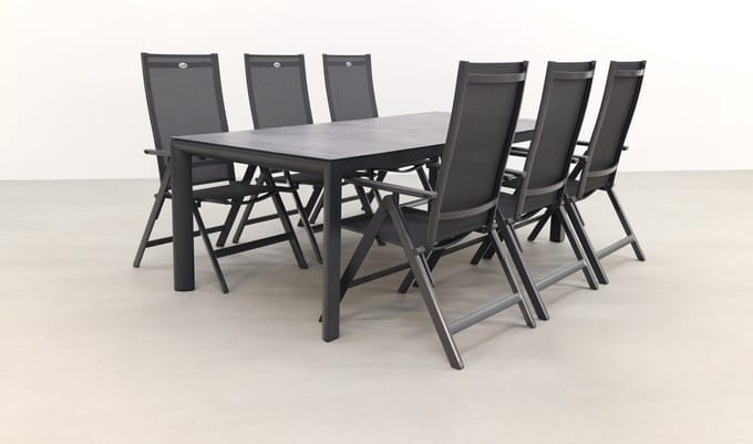Hartman Napoli/Baltimor 220 cm. verstelbare tuinset - 7-delig