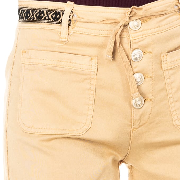 Korte broek met gezoomde onderkant en riemlussen LWB001 dames