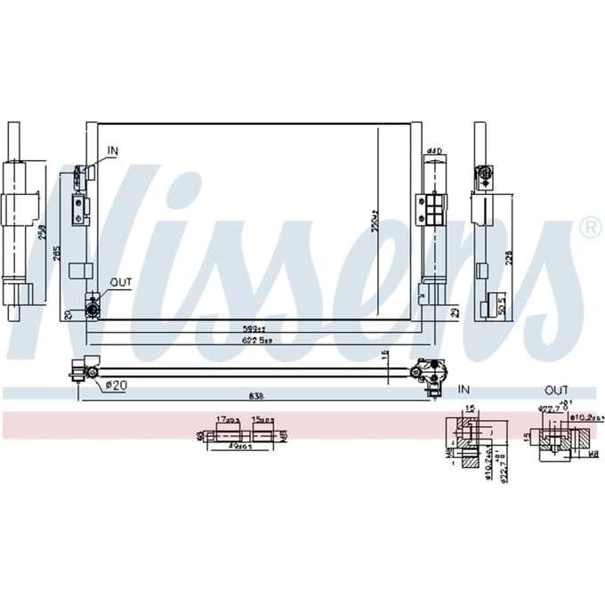 Condensator, airconditioning NISSENS 941298