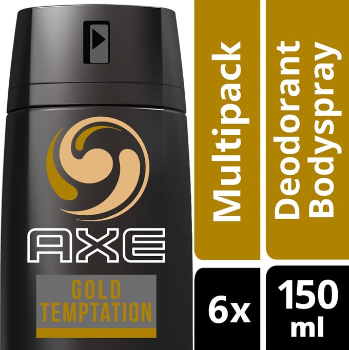 AXE Gold Temptation Deodorant - 6 x 150 ml - Voordeelverpakking