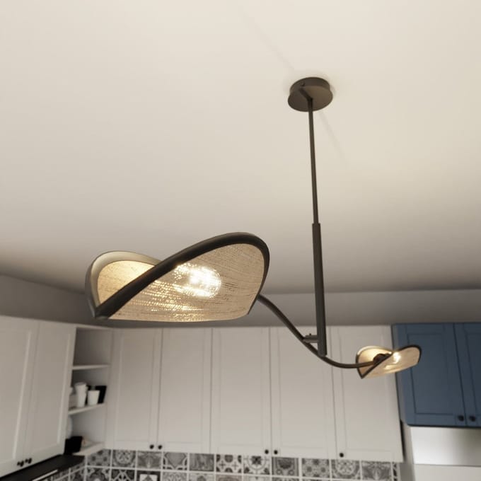 LOTUS 2 BLACK/RATTAN