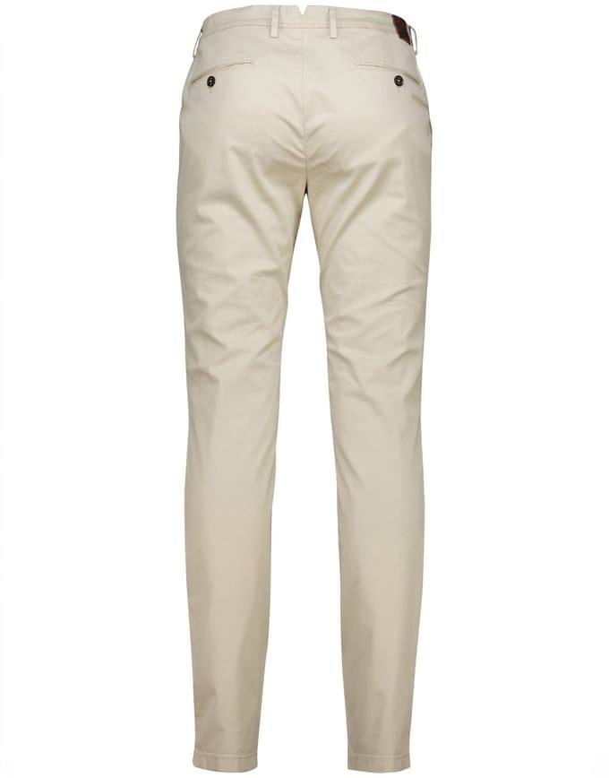 Pantalon Gardeur Subway beige katoen slim fit