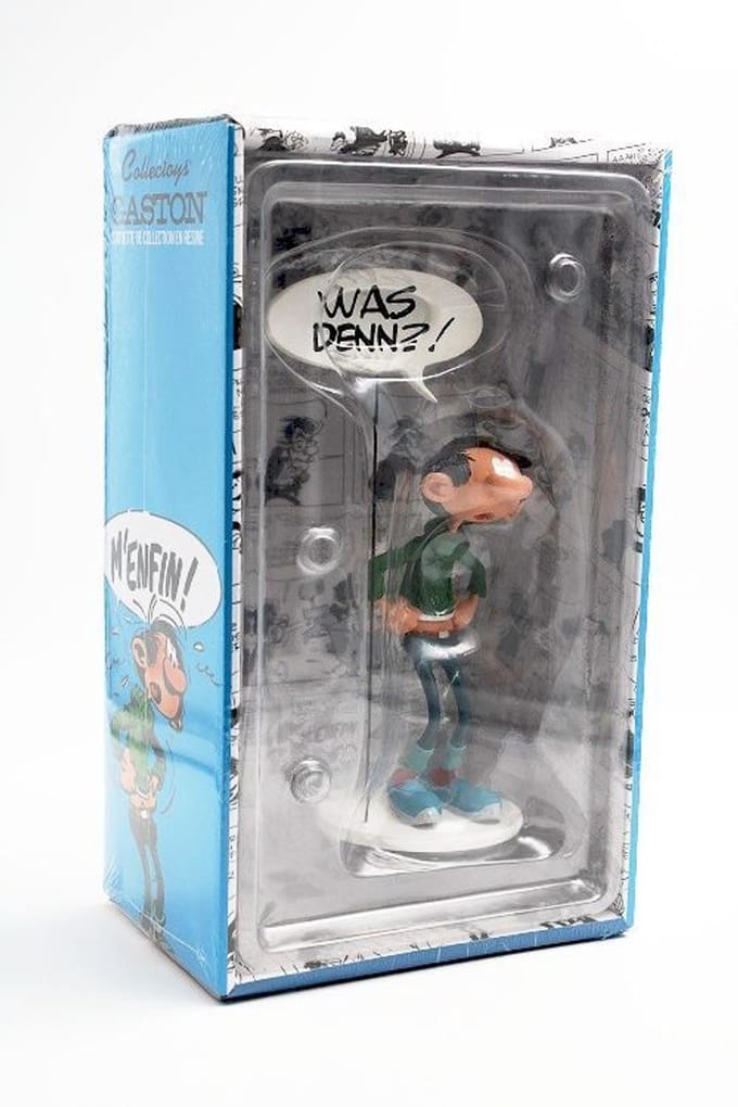 Plastoy - Gaston Lagaffe Comics Speech Collection - Gaston Altijd Werken! It hangt me de keel uit!