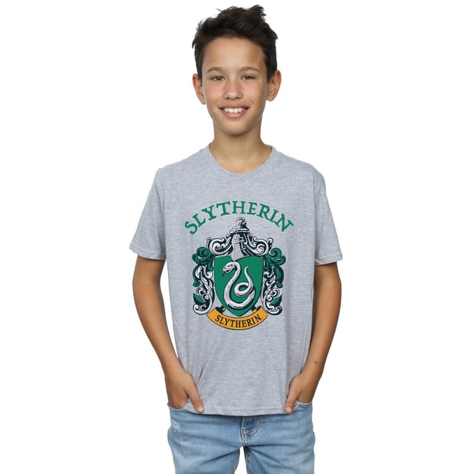 Harry Potter Jongens Slytherin T-shirt (Sportgrijs)
