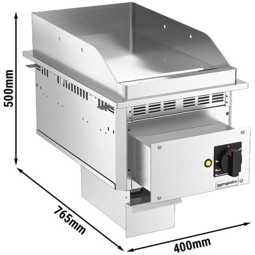 GGM Gastro Elektro Einbau Bratplatte - 4,5 kW - Glatt - Bratfläche: 344x484mm
