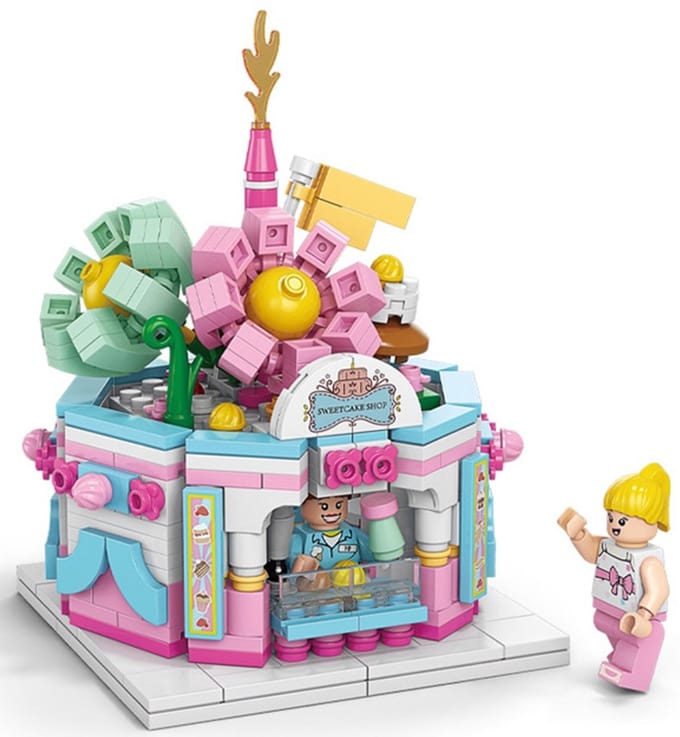Bouwset – Taarten Winkel – 503-delig – Mini Bouwstenen Speelset