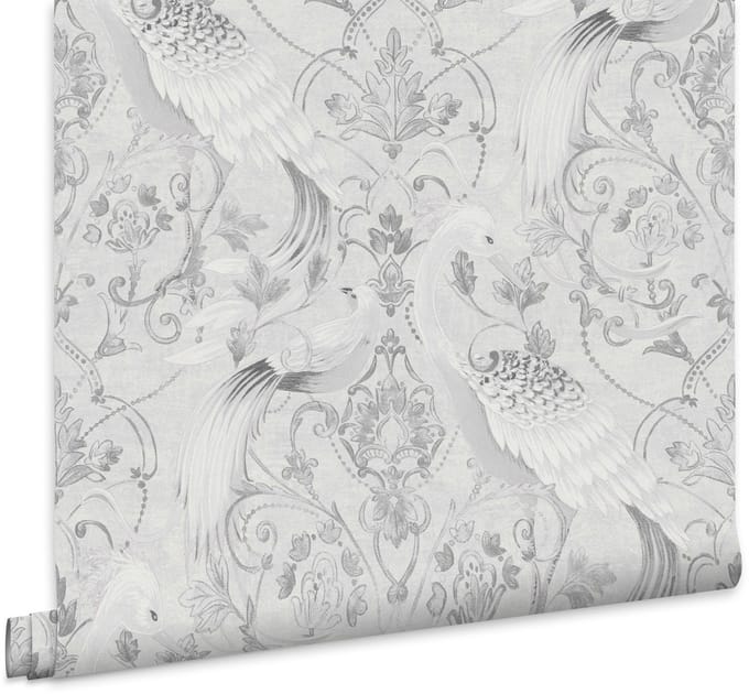 Laura Ashley Tregaron Behang - Dieren - 10mx52cm - Grijs