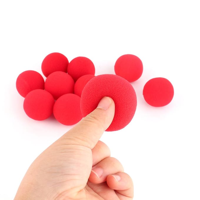 10 stuks Rode Spons Softbal CloseUp Straat Klassieke Komedie Truc Requisieten Speelgoed red