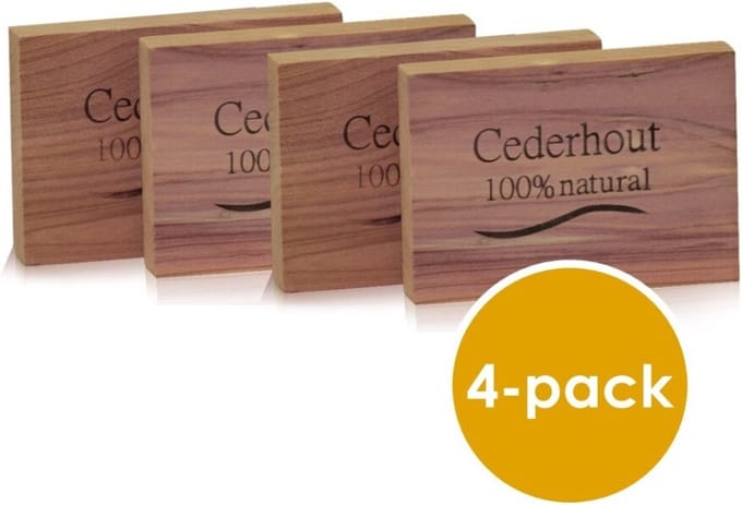 Beautylin Cederhout ladenblok 100% natuurlijk 4 Stuks