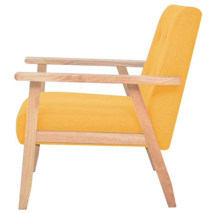 vidaXL - Fauteuil - stof - geel