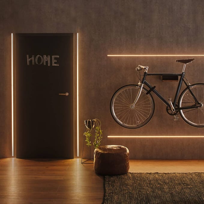 LED Strip profiel Base Zwarte diffusor 1m Zwart