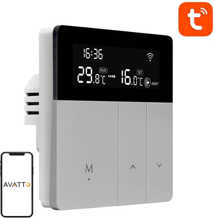 Avatto Wifi Thermostaat Voor Tuya Boiler 3A Automatiseringsregelaar