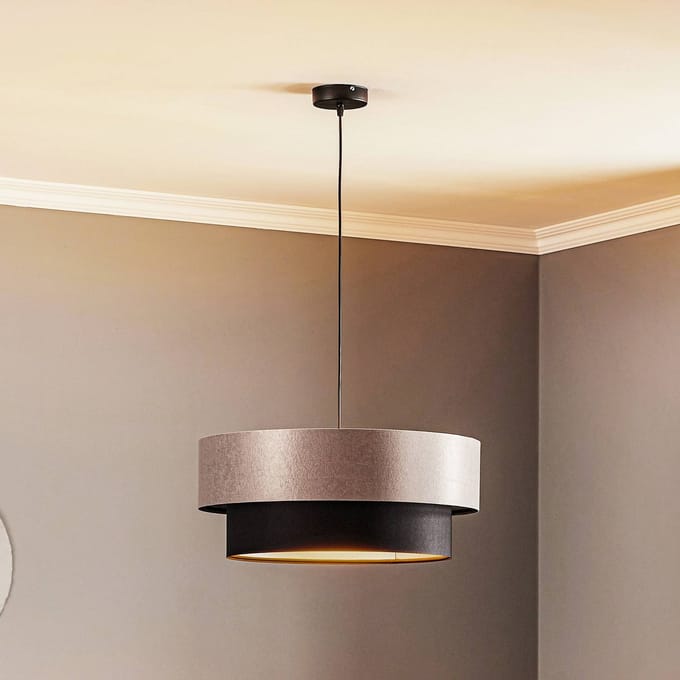 Maco Design Hanglamp Dorina, zilver/zwart Ø 50 cm