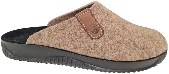 Rohde 2782 17 Pantoffels Beige Vilten Heren Open Sloffen - Beige - 40