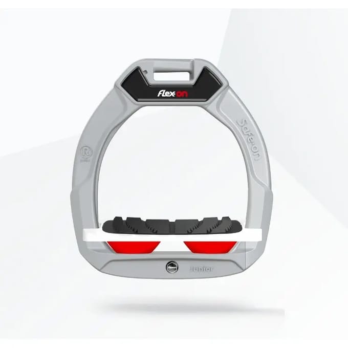Veiligheidseisen voor ruiters, Inclinatie Grip Aluminium/Wit/Rood kind Flex-On Safe-On