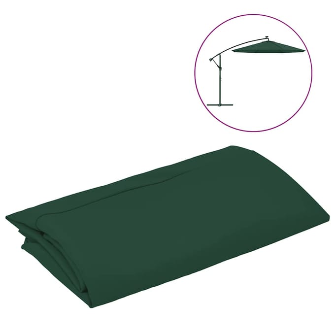 vidaXL - Vervangingsdoek - voor - tuinparasol - 300 - cm - groen