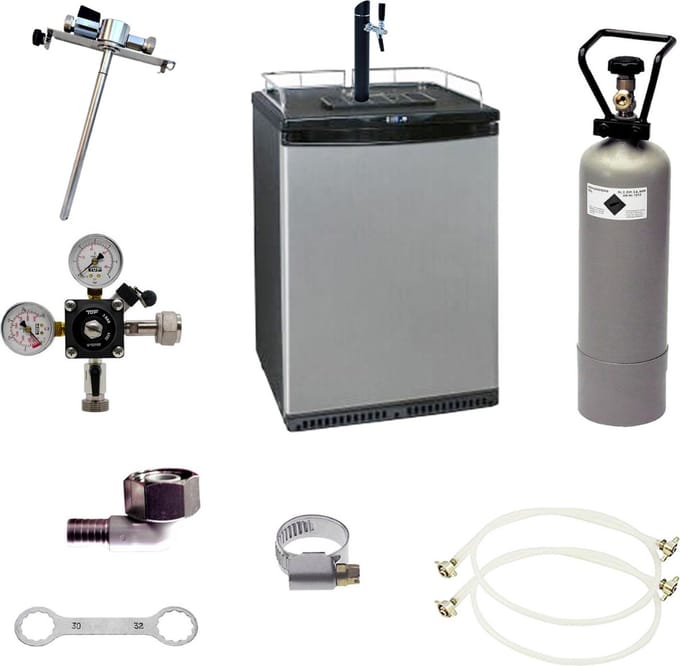 Complete set - biertap (bierbaar) - incl. tapzuil en compensatorkraan, Adapter 5 liters
