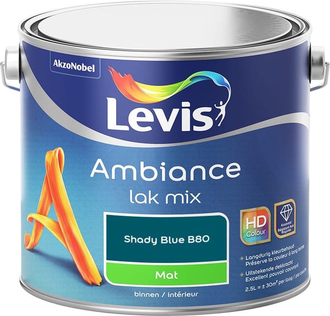 Levis - Ambiance Lak Mat Mix - Shady Blue B80 - Mengverf - 2,5 L