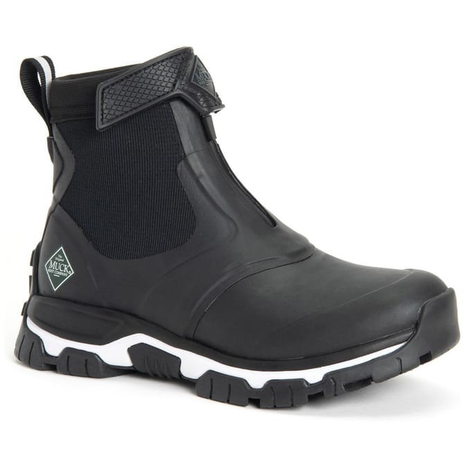 Muck Boots Apex Mid Zip Rubberen Zwarte/Witte Regenlaarzen