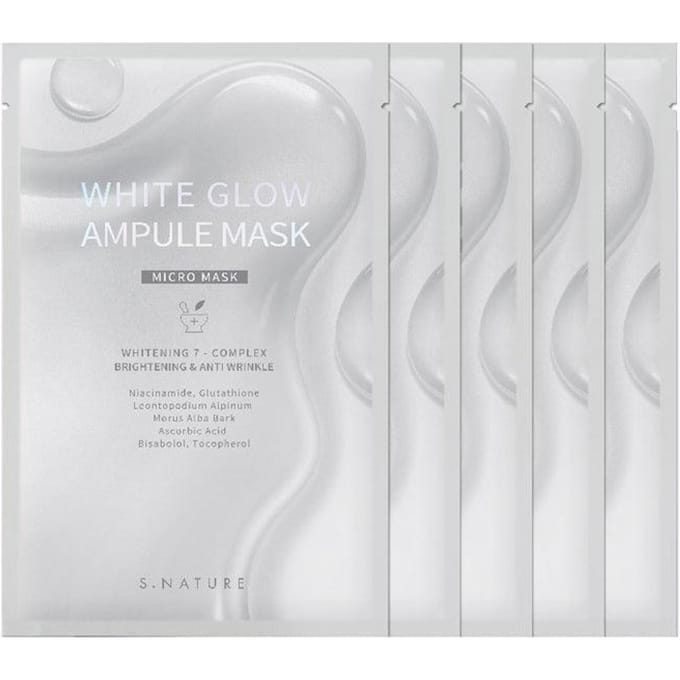 [S.NATURE] White Glow Ampule Mask 25ml*5EA gray