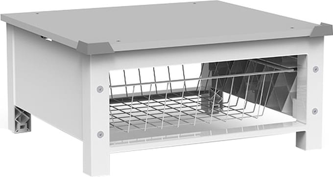 Meliconi Base Space Basket 656143 - Stapelkit - Apparaatverhoger met uitschuifbare draadmand