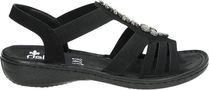 Rieker Sandalen zwart - Maat 38