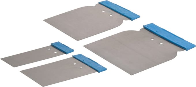 Silverline Plamuurmessen set - Geveerd staal - Composiet grip - 50-120 mm - 4-delig