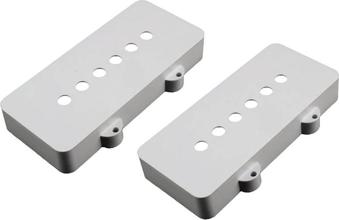 Allparts PC6400050 pickup covers voor Jazzmaster, verouderd wit, set van 2