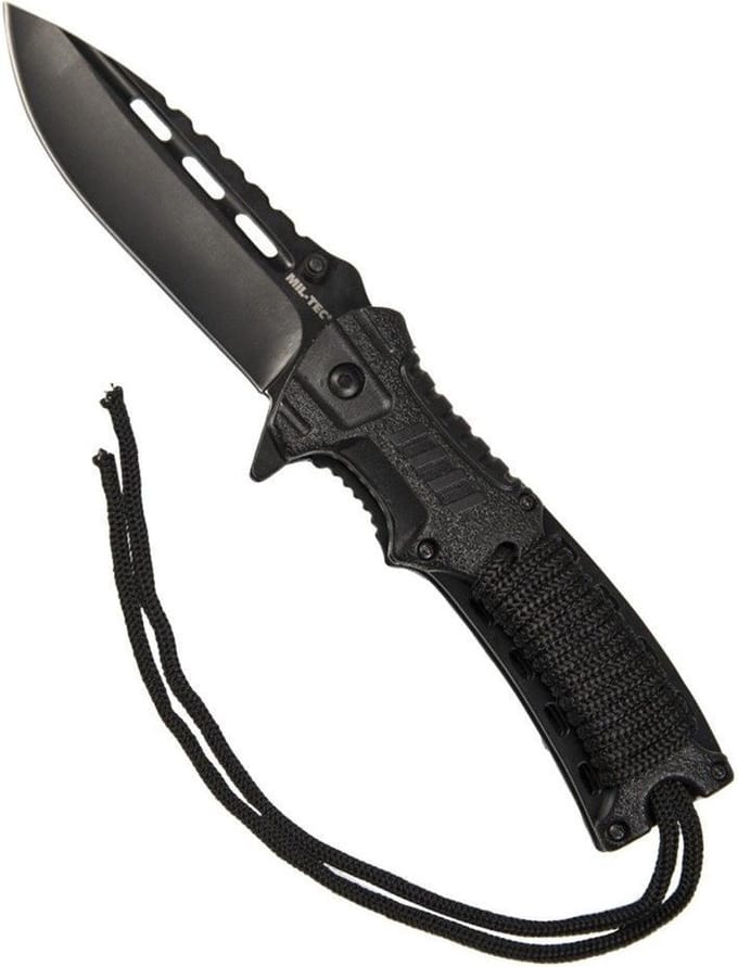 Zakmes - One hand knive paracord met fire starter en fluitje - Survival - Outdoor - Camping