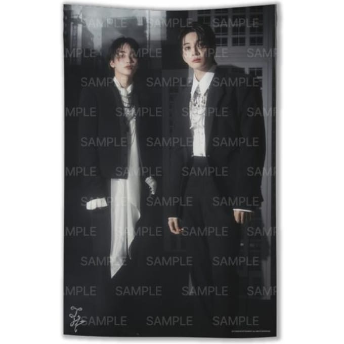Jeonghan X Wonwoo 04 Chiffon Poster   1e Single Album Md gray