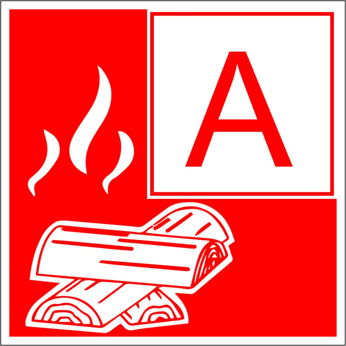 Brandklasse A sticker 100 x 100 mm