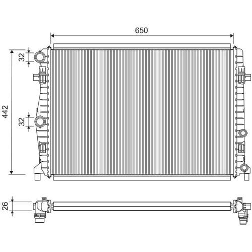 Radiator, motorkoeling VALEO 701304