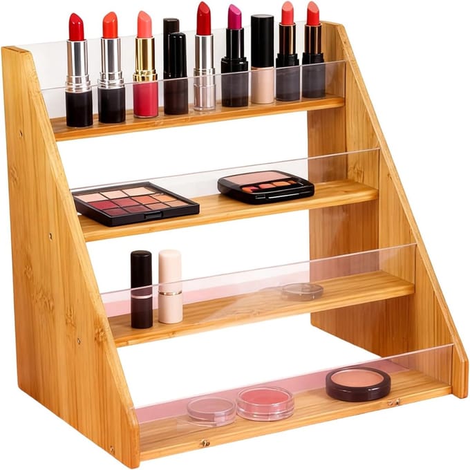 Kaartenrek - Sticker Organizer - Presenteren van kaarten - Stevig houten frame - 34x23x31cm - Houtkleur