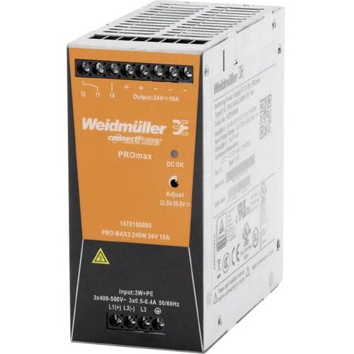 Weidmüller 1478190000 DIN-rail netvoeding 12 V/DC 20 A 480 W Inhoud 1 stuk(s)