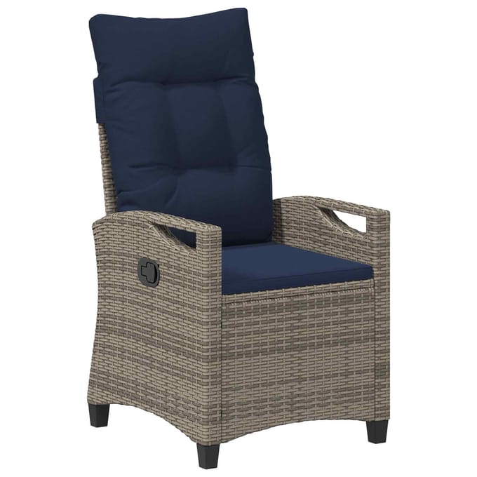 vidaXL - Ligstoel - voor - Tuin - 56 - x - 60 - x - 112 - cm - staal