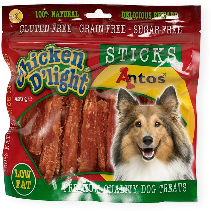 Antos - Chicken D'Light Sticks - 400 gram kip