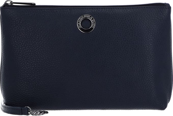 MANDARINA DUCK Leren Schoudertas Mellow Leather Crossover Bag Dress Blue Blauw