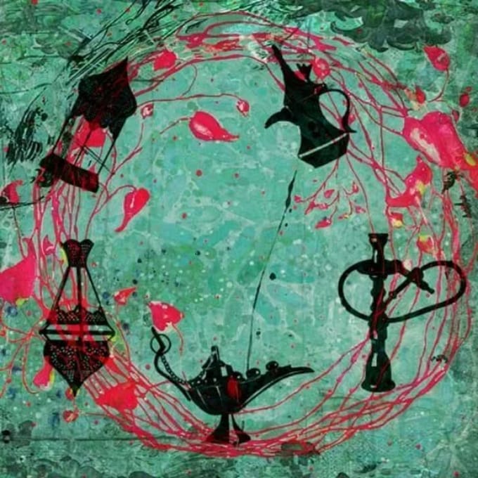Safaary - Arabische schilderij Oriëntaalse Mix Groen
