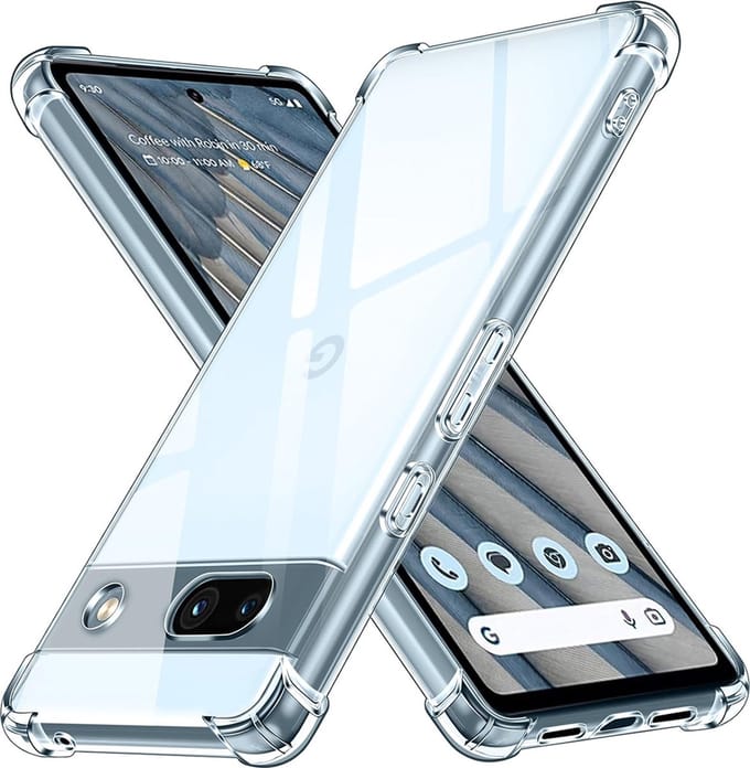 Hoesje geschikt voor Google Pixel 7a - Techsuit Shockproof Silicone Back Cover - Transparant