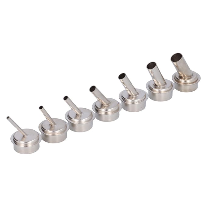 7 Stuks Heteluchtpistool Mondstuk Kit Schuin voor 861 Soldeer Desoldeerstation Accessoires gray