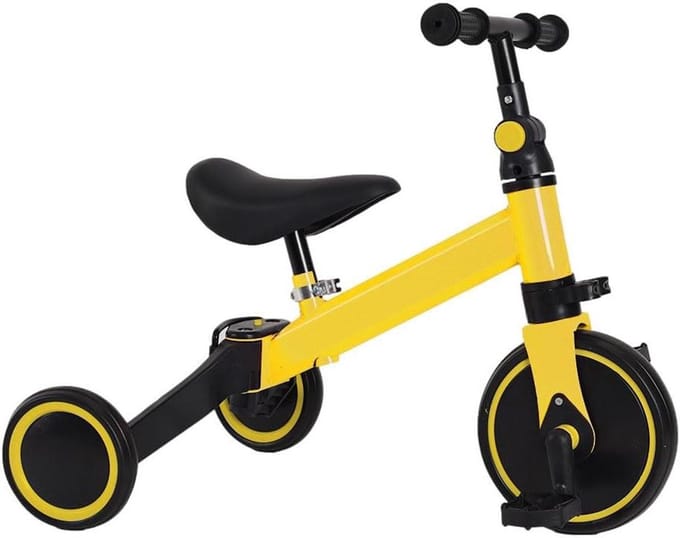 Loopfiets Kinderen - Driewieler Peuters - Leren Fietsen - 3-in-1 Ontwerp - 60 x 42 x 49 cm - Rood