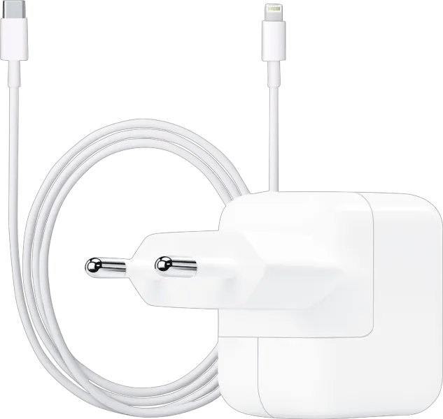 Apple Usb C Oplader 30W + Apple Lightning Kabel 1m Kunststof Wit