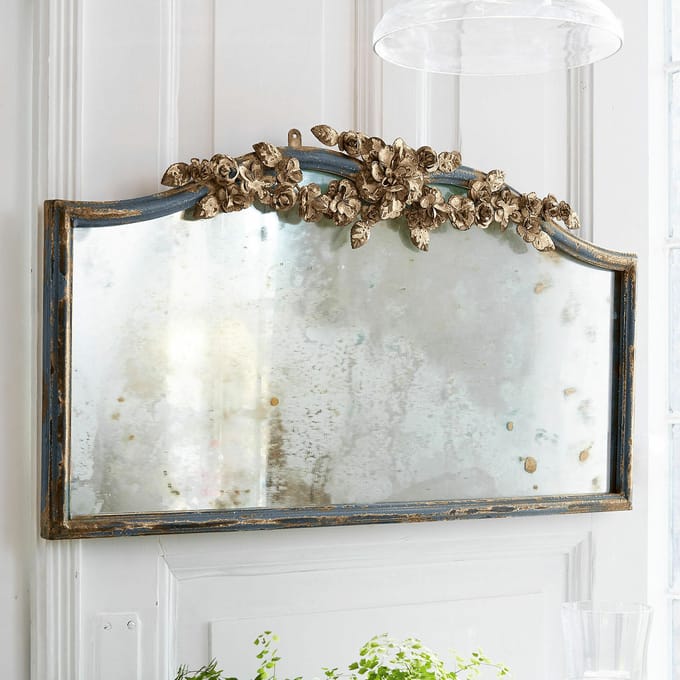 LOBERON Spiegel Juliers antiekblauw/goud
