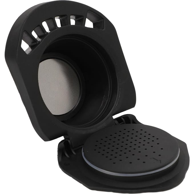 Herbruikbare Capsule Adapter PP Plastic Navulbare Koffiemachine Capsule Converter met Lepel en black
